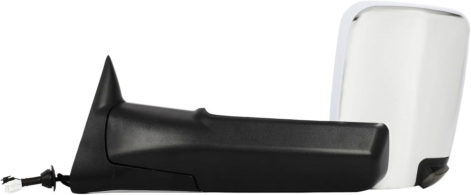 Towing Mirrors Fit for 1999 2000 2001 2002 for Dodge for Ram 1500 2500 3500 with Power Heated Turn Signal Chrome Tow Mirrors Pair