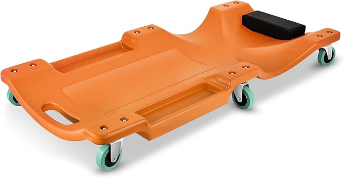 DNA MOTORING 40" L X 19" W Vehicle Repair Low Profile Plastic Rolling Garage by DNAMOTORING-Tools