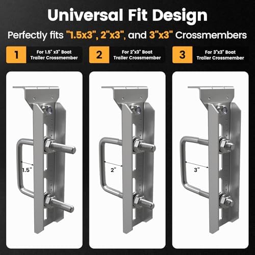 wellmax 10" boat trailer bunk brackets, heavy duty on a desk or shelf