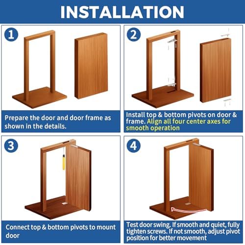 tambee pivot door hinge for secret door, heavy, close-up detail