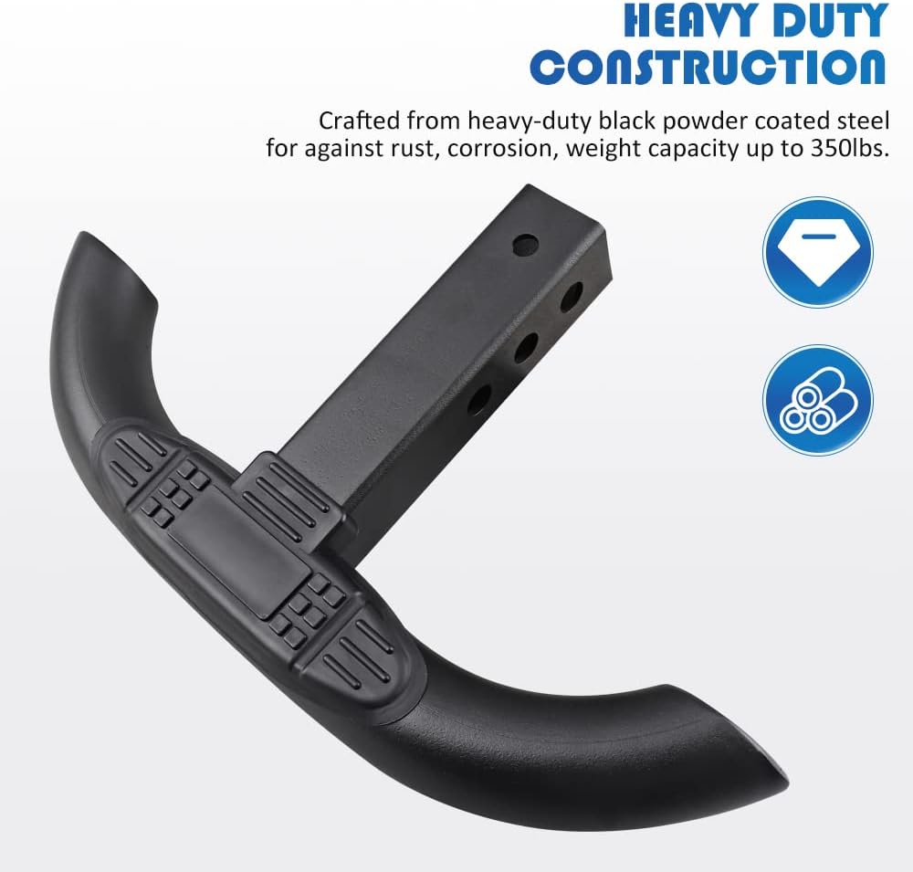 Hitch Step for 2 Inch Hitch Receiver Towing Bar Bumper Step Rear End Guard Protector for Pickup Truck SUV