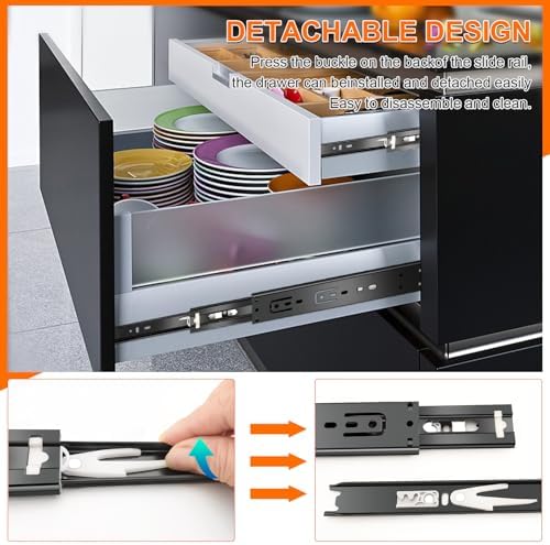 10 inch drawer slides 6 pairs (12pcs) soft, package contents