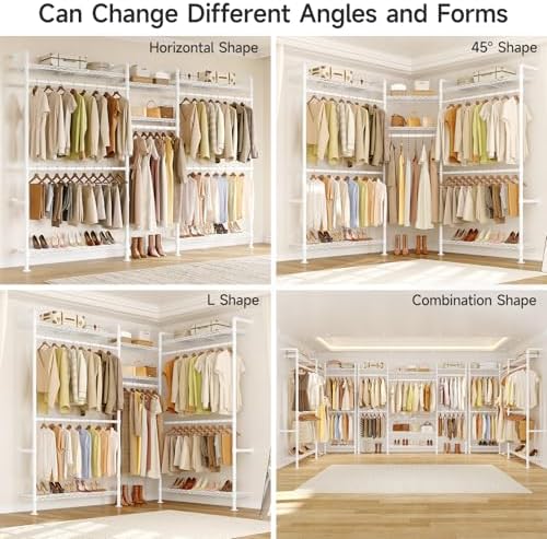 onbrill h3 plus expandable wall mounted closet system showing dimensions