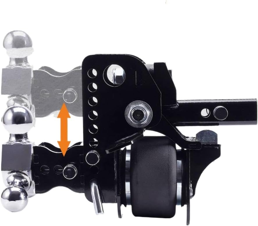 Adjustable Trailer Tow Hitch 6 Inch Drop Rise Three Ball 12000 Lbs