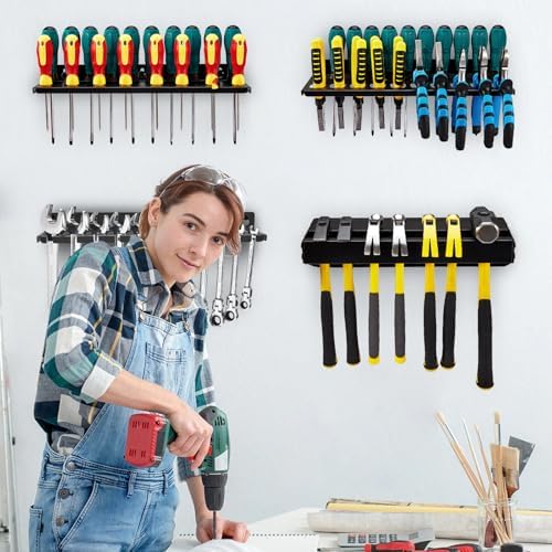 wall mount tool organizer set,include screwdriver organizer,9mm-24mm wrench, front angle view