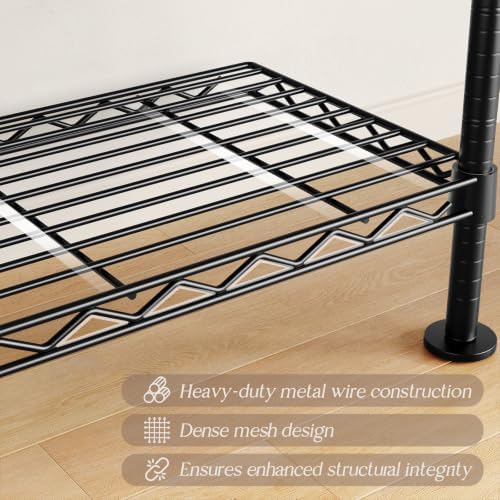 closet organizers and storage, 3-row heavy duty garment, front angle view