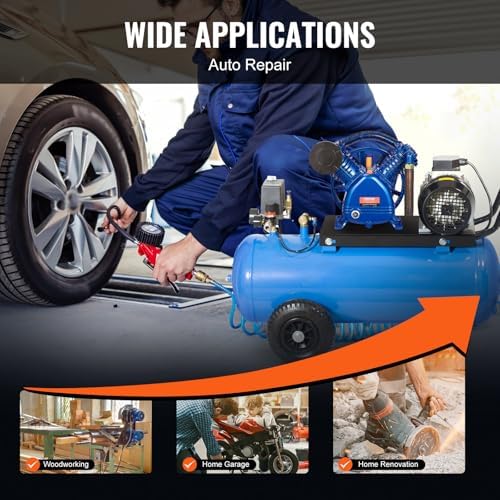 vevor air compressor pump head,5.5hp 5.75cfm @ 90psi,twin, package contents