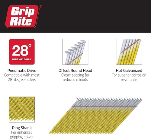 grip rite prime guard grw10rhgh1 28 degree wire, side view