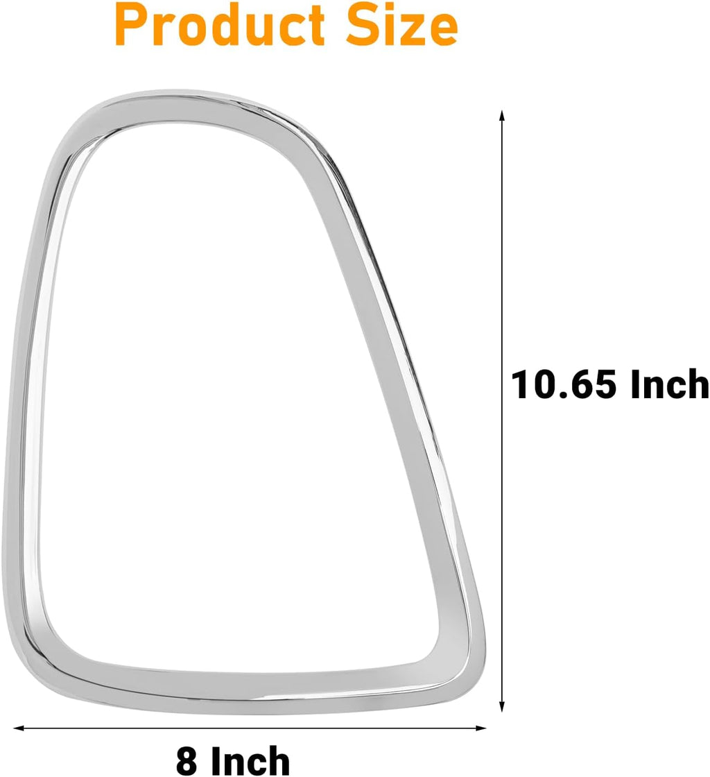 Compatible with MINI Cooper Taillight Trim Ring 2007-2014,R55 R56 R57 Rear Tail Light Lamp Assembly Cover Bezel for Driver Passenger Side,Replacement 51132752243,51132752244,Chromed,1 Pair