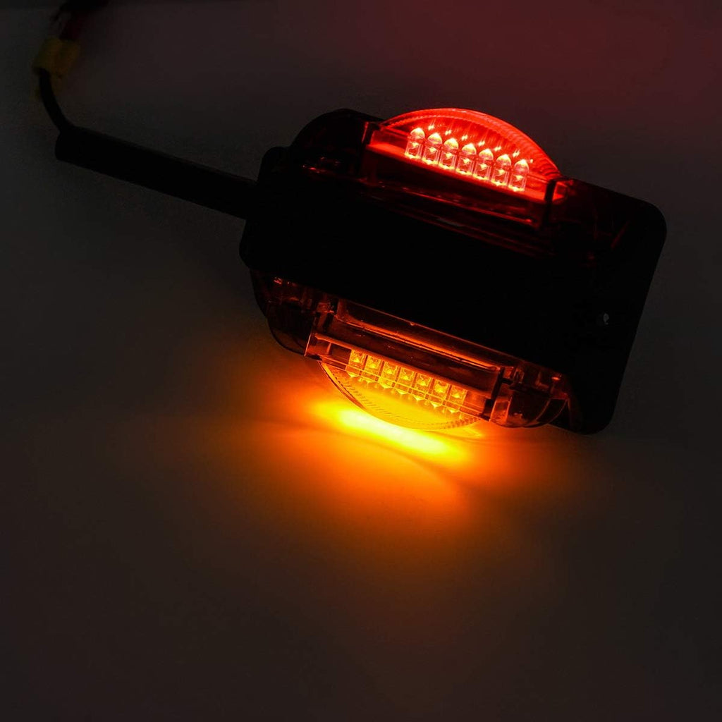 Partsam LED Trailer Fender Light Set [DOT Approved] 2 - Double Face 4" LED Marker Clearance Lights 7Diode