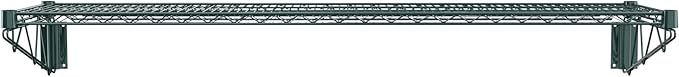 14" x 60" Green Epoxy Wire Wall Mount Shelf - Image 2