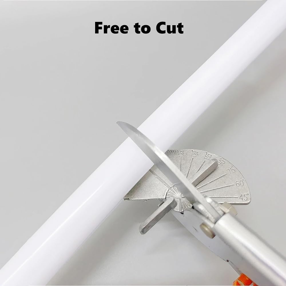 1M Waterproof Silicone Neon Tube Cover - Flexible 360° Luminous LED Strip Diffuser,1pcs