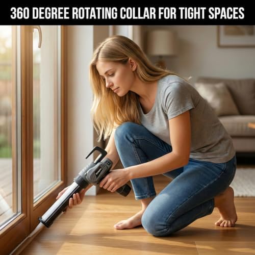 durofix rz1230-pg g12 12v cordless brushless caulking gun, side view