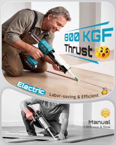 seesii electric dual cartridge epoxy gun 400ml (1:1) shown in use