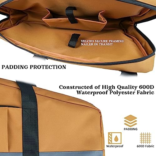 kunn framing nailer bag with adjustable shoulder strap,dual, side view