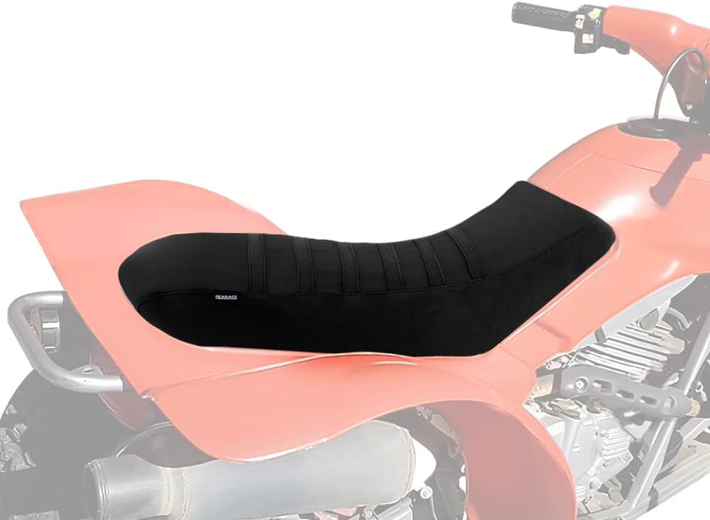 Non-Slip Gripper Seat Cover Fit for TRX 300 EX Sportrax 1993-2006 | PVC Leather Waterproof & Abrasion Resistant, Raised Center for Enhanced Grip, OEM Replacement, No Sponge Included