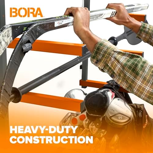 bora wood rack 4-level heavy duty lumber storage, side view