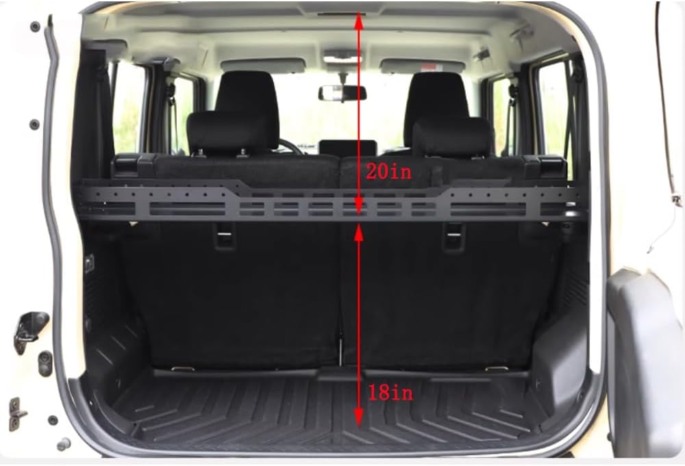 Alloy 20kg Load Rear Cargo Rack,Rear Trunk Cargo Basket for Suzuki Jimny 4-Door 5-Door 2023 2024 2025 2026 Interior Storage Rack Luggage Carrier Shelf