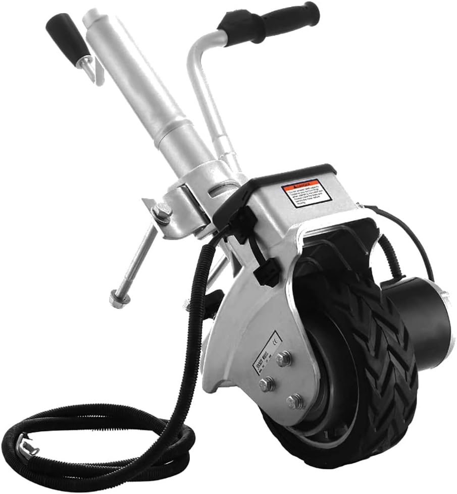 Trailer Mover, 350W Electric Trailer Jack with Max Load 5504.5 lbs (2270 kg), 12V Electric Jockey Wheel Mover with 5-7m/min Speed, Motorised Jockey Wheel for Caravan RV Camper