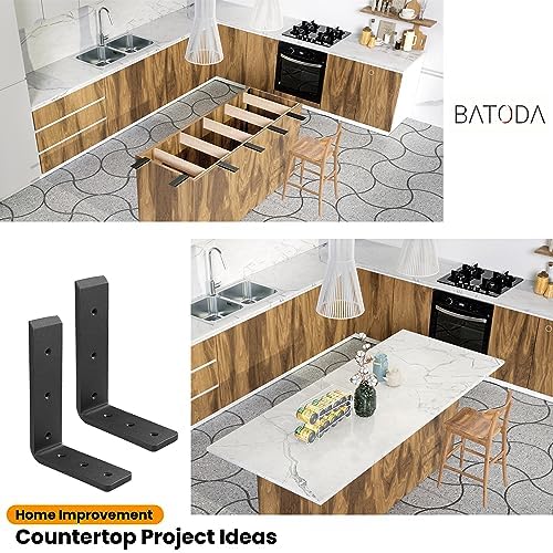 batoda 8” countertop support steel brackets (4 pcs), package contents