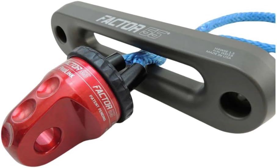 Factor 55 00015-01 Prolink Original Shackle Mount Replaces Winch Hook with a Stronger Shackle D-Ring Mount Max Load Rating 16,000 lb Ideal for 4x4 Off Road Adventures - Red.
