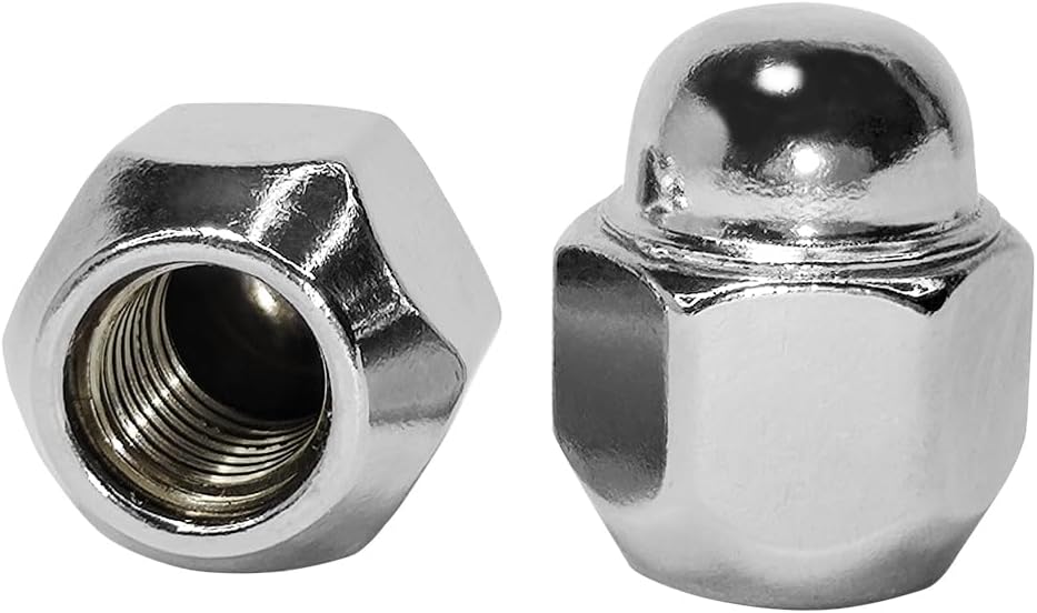 M12x1.5 Chrome Wheel Lug Stud Nut Set Compatible with Hyundai Sonata Elantra Tucson Santa Fe Genesis Sorento Veloster Kia Accent Sedona Forte Optima Sportage Rio Soul (8PCS)