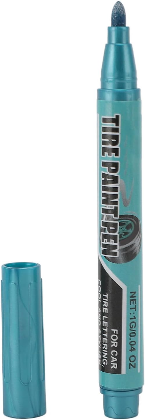 6Pcs Tire Paint Pen Blue, Water Proof, Long Lasting, 1g Protective Oil Marker Pen - Scratch Repair, Weather, Easy Application for Vehicle Maintenance
