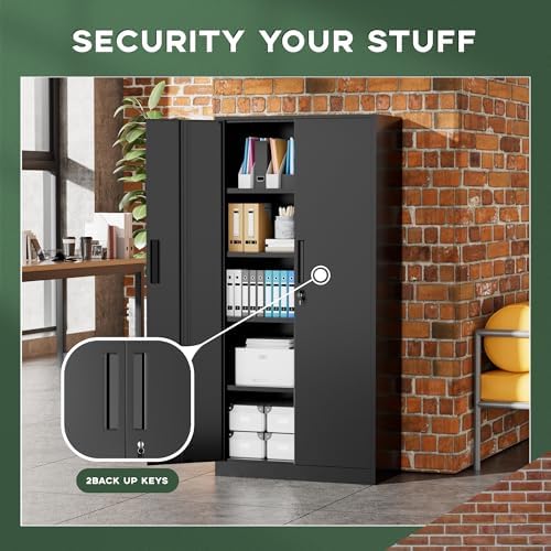 greenvelly metal cabinet, 72” black tool steel locking, package contents
