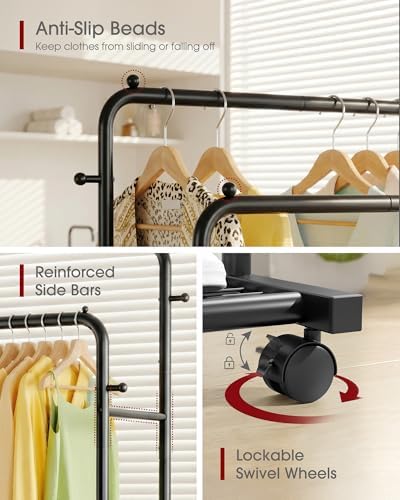 sakugi double rod clothes rack mesh shelf &, package contents
