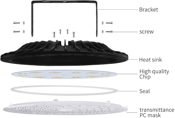 Viugreum 10 Pack 500W UFO LED High Bay Light, 50000LM 6500K Daylight White - Image 2