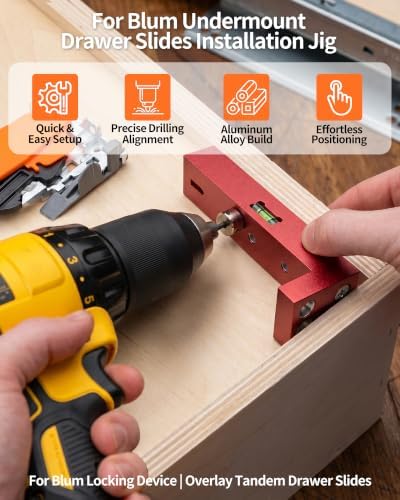vasthome for blum undermount drawer slides jig works, side view