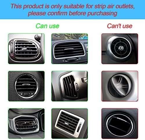 20 Pieces Car Air Conditioner Decoration Strip for Vent Outlet, Universal Waterproof Bendable Air Vent Outlet Trim Decoration, Suitable for Most Air Vent Outlet, Car Interior Accessories (Red)