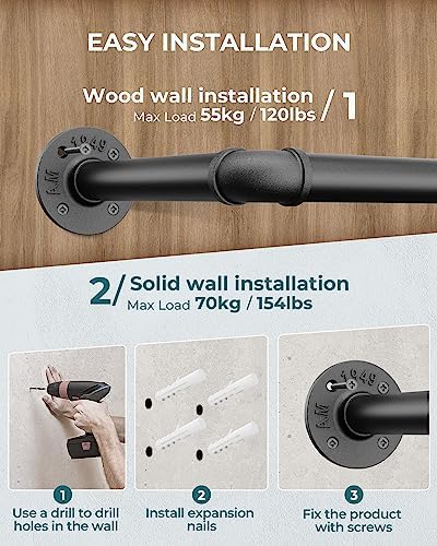 oropy 65.7" heavy duty industrial pipe clothes rack shown in use