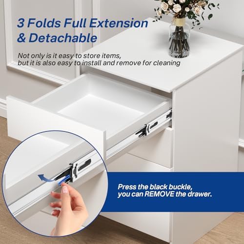 4 pairs 22 inch soft close drawer slides, package contents