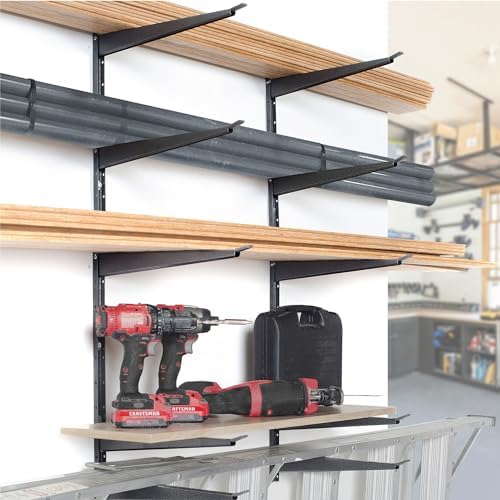 heavy duty wood and lumber storage rack (2-pack) showing dimensions