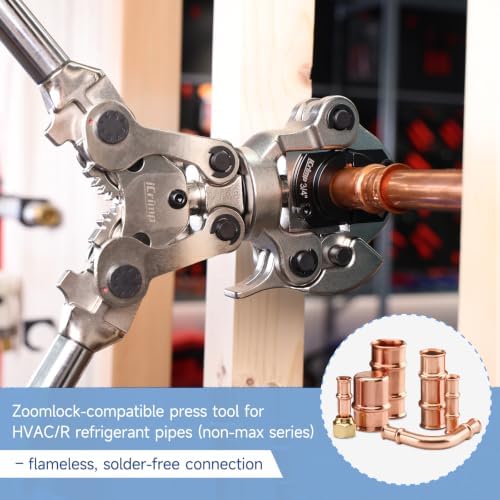 icrimp copper tube press tool 1/4"-7/8" for hvac/r, close-up detail