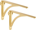 khtumeware 100% solid brass decorative shelf brackets, 6-inch, main product view