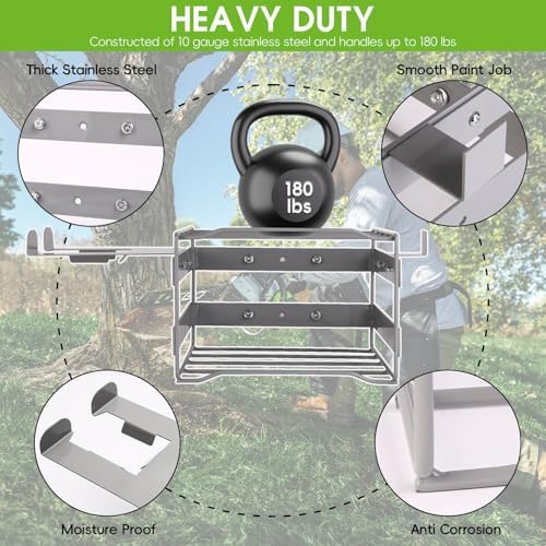 power tool organizer wall mount - heavy duty showing dimensions