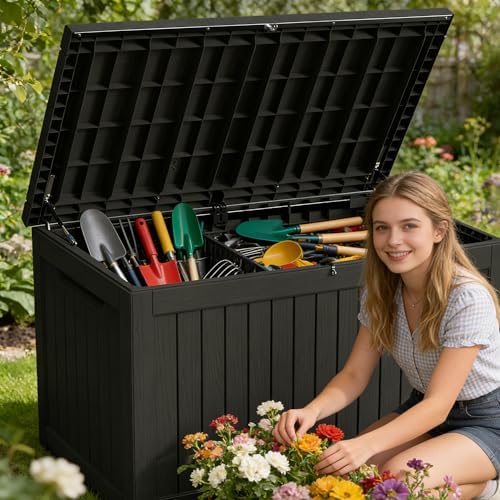 200 gallon outdoor storage box resin deck box, package contents