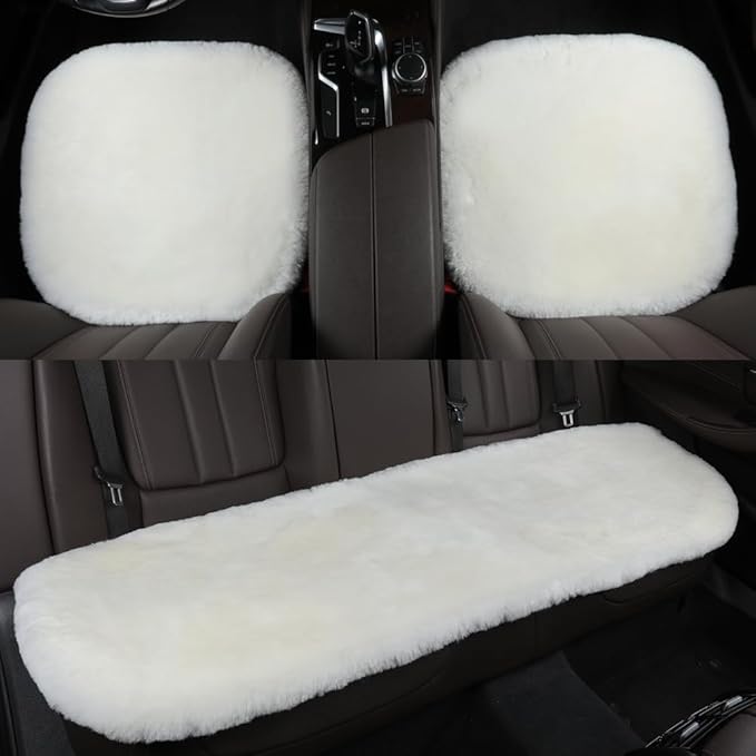 Fluffy Genuine Australia Sheepskin Car Seat Cover - Image 6