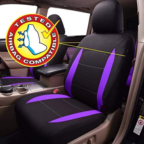 flying banner car seat covers front seats rear, close-up detail