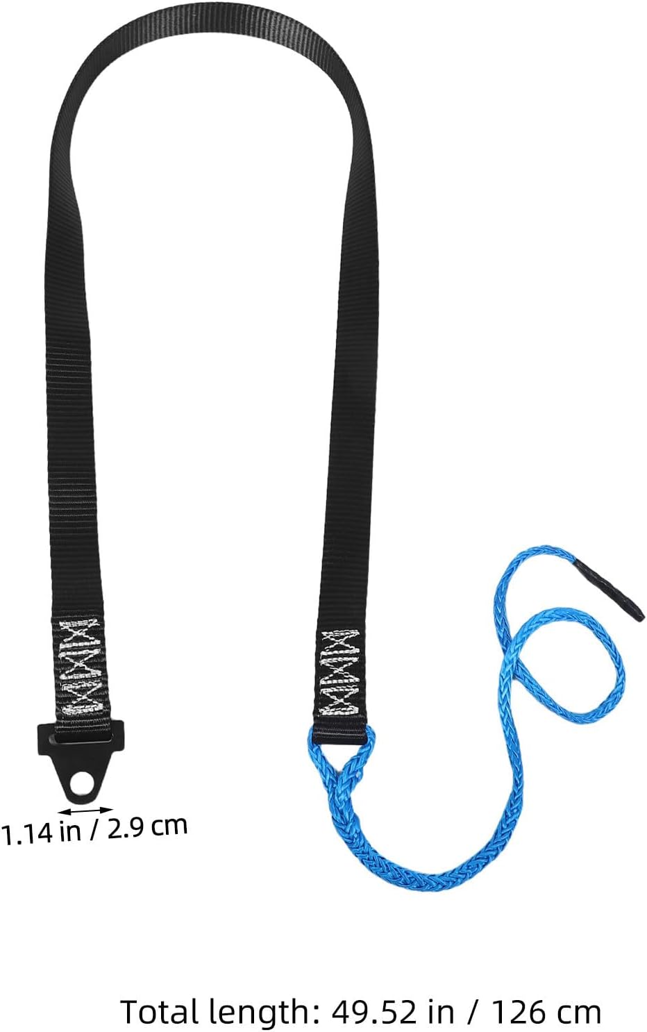 SUPVOX ATV Winch Cable Straps and for Removing Heavy Snow Reliable Operation Removing Heavy Snow 2pcs 64 Inch Heavy Duty Polyethylene Snow Plow Belts Effortless Installation for Utv