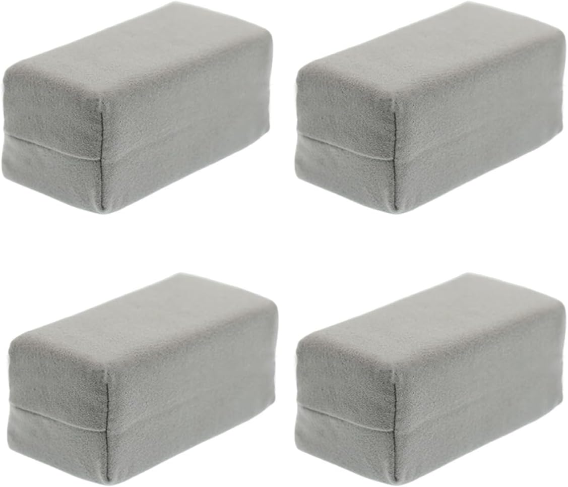 Suede Microfiber Applicator Pad, Multi-Purpose Ceramic Spray Coating Sponge Pads, Car Detailing Sponge for Car Paint, Metal, Plastic Trim, Applying Wax, Sealants, Other Conditioners (4PCS)