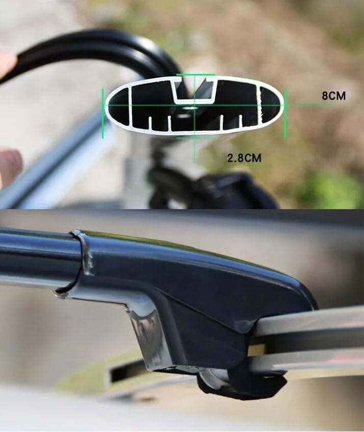 300lbs Roof Rack Cross Bars Compatible with Hyundai Palisade 2026 with Raised Rails, Lockable Aluminum Roof Rails Crossbars Cargo Bars Canoe Rooftop Cargo Luggage