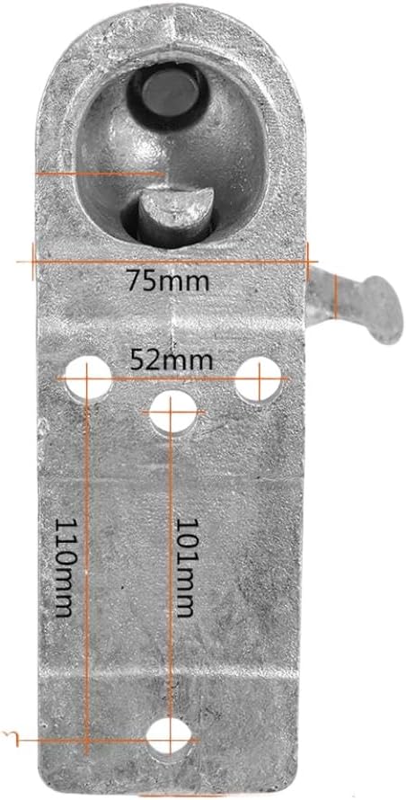 Trailer Coupler 2000KGS Cap 4 Holes Casting AU Style Connector with 50mm Hitch Ball Compatible with RV Camper Caravan