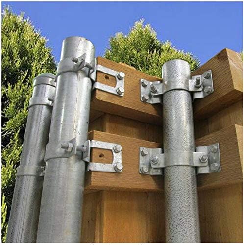 ozco wap-oz galvanized steel-to-wood fence bracket for 2x4, close-up detail