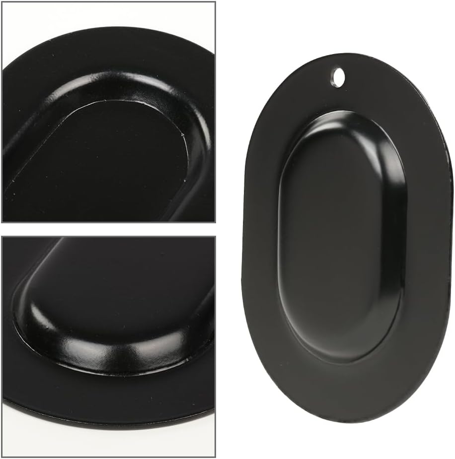 ANDPLAY 4pcs Trunk Floor Pan Drain Plug Plate Set Metal Compatible with A-Body, Chevelle, GTO, 442, GS 1967-1972 Fit A-Body, Chevelle, Lemans, Cutlass, Skylark 1973-1977 Black