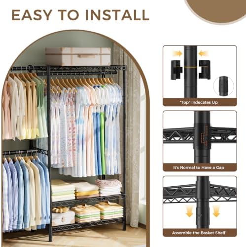 golpart heavy duty clothes rack metal wardrobe with, package contents