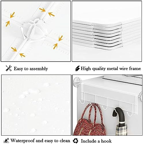 awtatos 6 cube closet organizer storage shelves, white on a desk or shelf