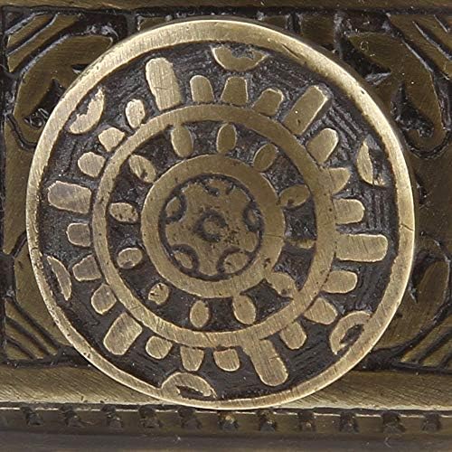 a29 cabinet latch, solid brass, windsor design, set, front angle view